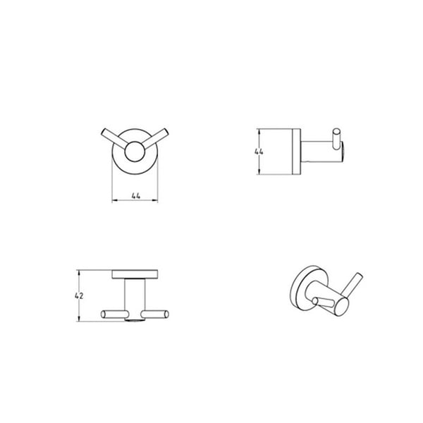 Άγκιστρο Sigma Διπλό A Chrome